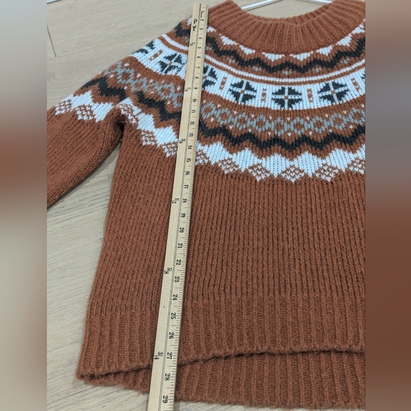 Aerie Fairisle sweater color canyon creek size medium small Fall Pumpkin - Picture 9 of 11